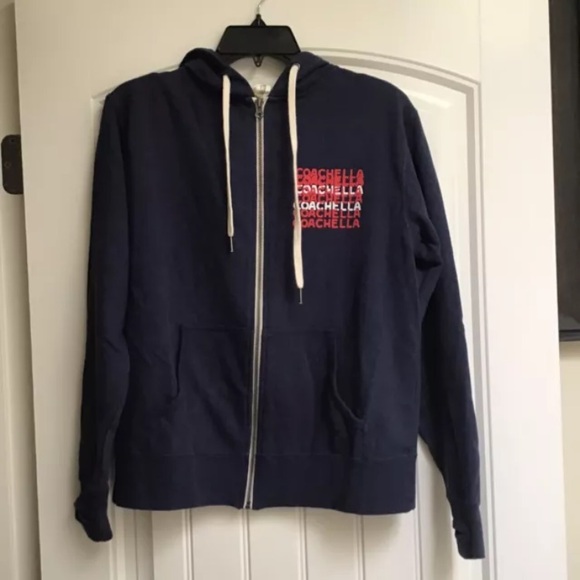 Great Condition Coachella 2018 Zip Hoodie Sweatshirt Ferris Wheel Unisex S - Picture 2 of 4